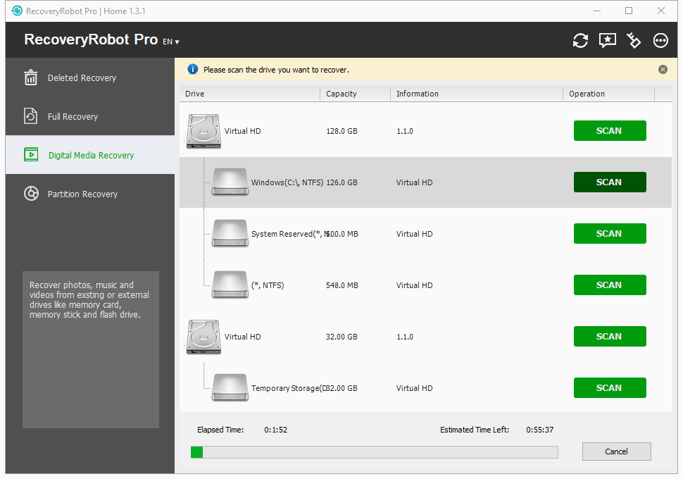 ���������� �������� RecoveryRobot Pro