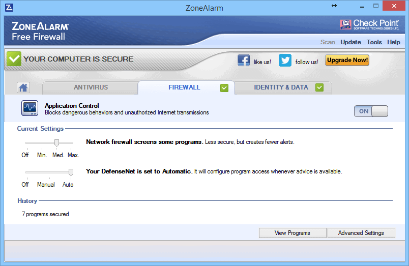 Обзор ZoneAlarm Free Firewall 2016: Программный контроль