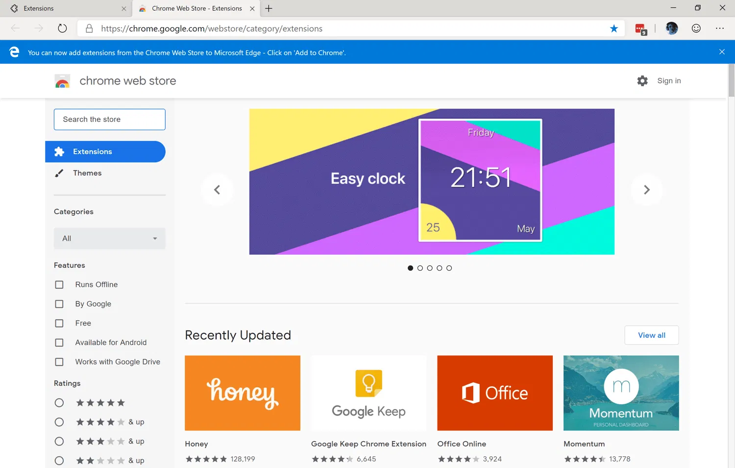 ��� ���������� ���������� ��� Chrome � ����� Microsoft Edge