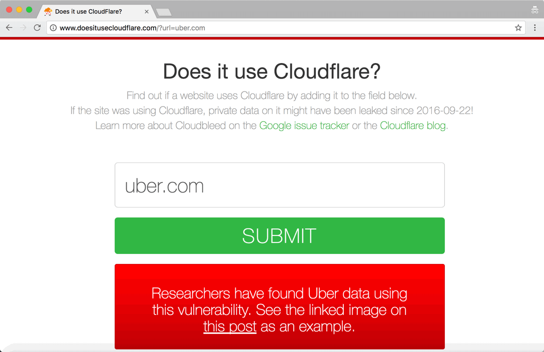 ���������� CloudBleed: ��������� ������ ������