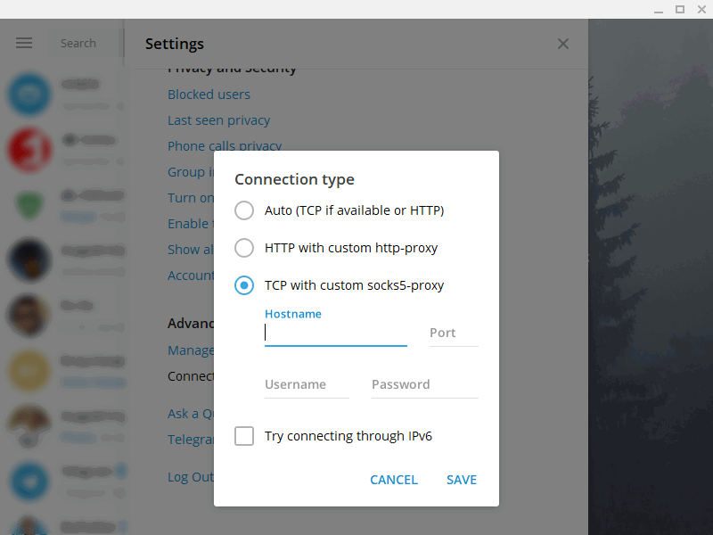 Telegram ������� ��������� ������-�������� �� ��������� SOCKS 5