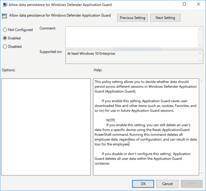 Windows Defender Application Guard