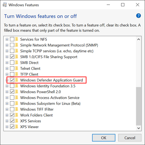 Windows Defender Application Guard