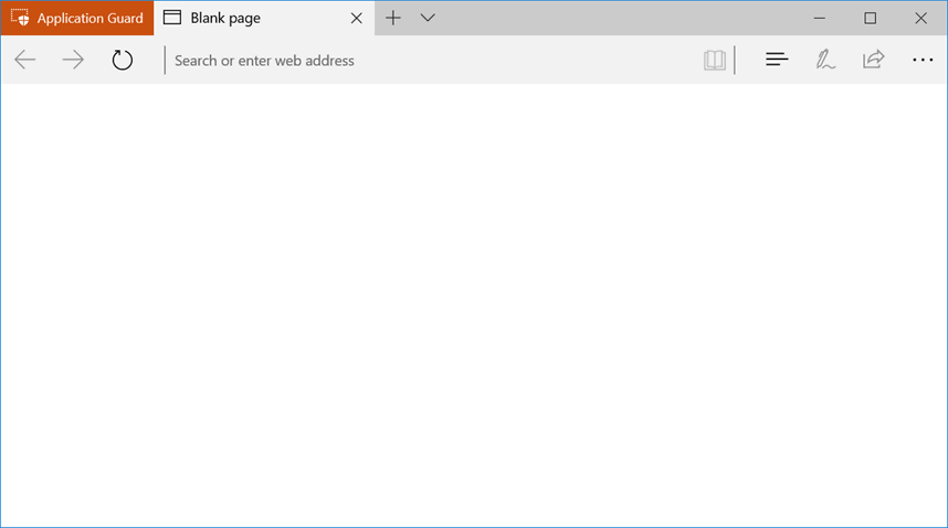 ������ ����� ����������� � ������� Application Guard