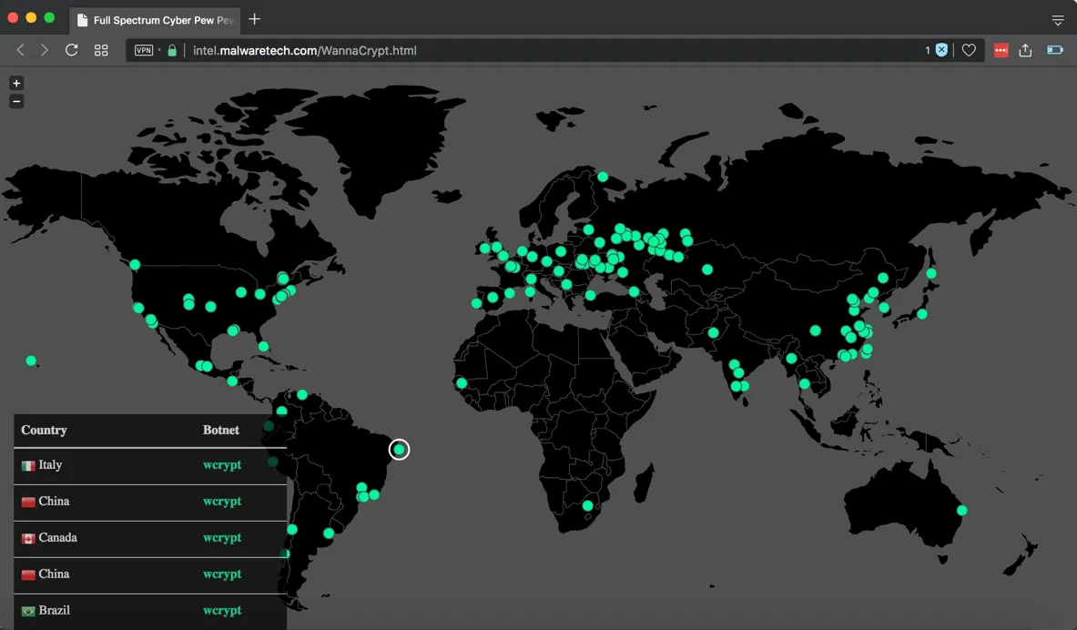 ����� ��������������� ������ WannaCrypt