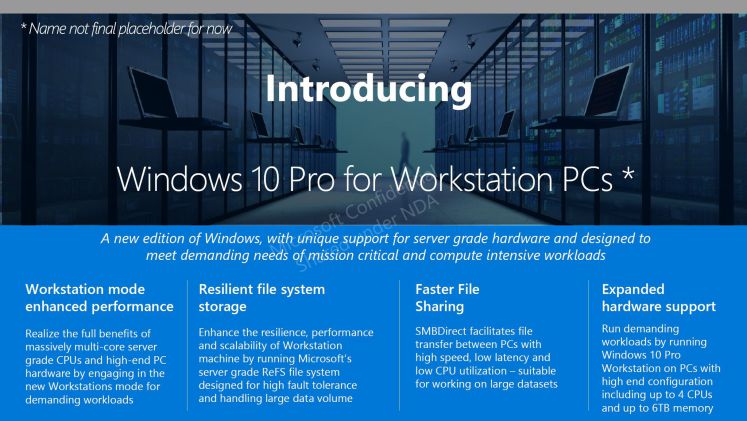 Windows 10 Pro for Advanced PCs ��� Windows 10 Pro for Workstation PCs