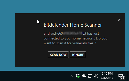 ����� Bitdefender Home Scanner. ���������� ������������