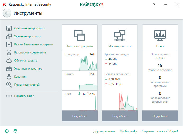 ����� Kaspersky Internet Security 2018. �������� �������� � ���������� ����