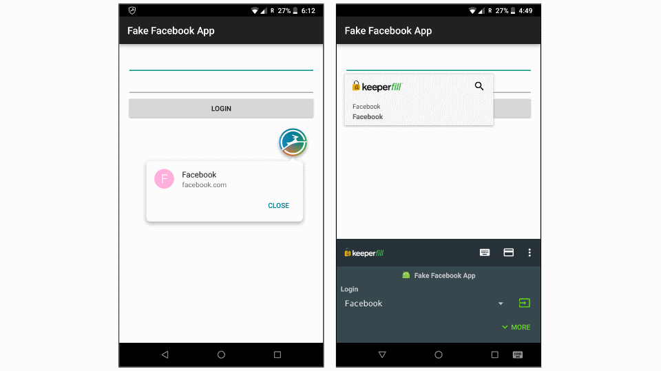 ��������� ������� Keeper, Dashlane, LastPass � 1Password ��� Android ��������� ���������