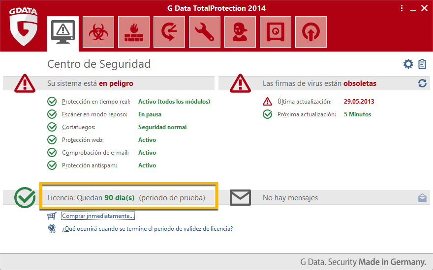 G Data TotalProtection 2014 на 90 дней