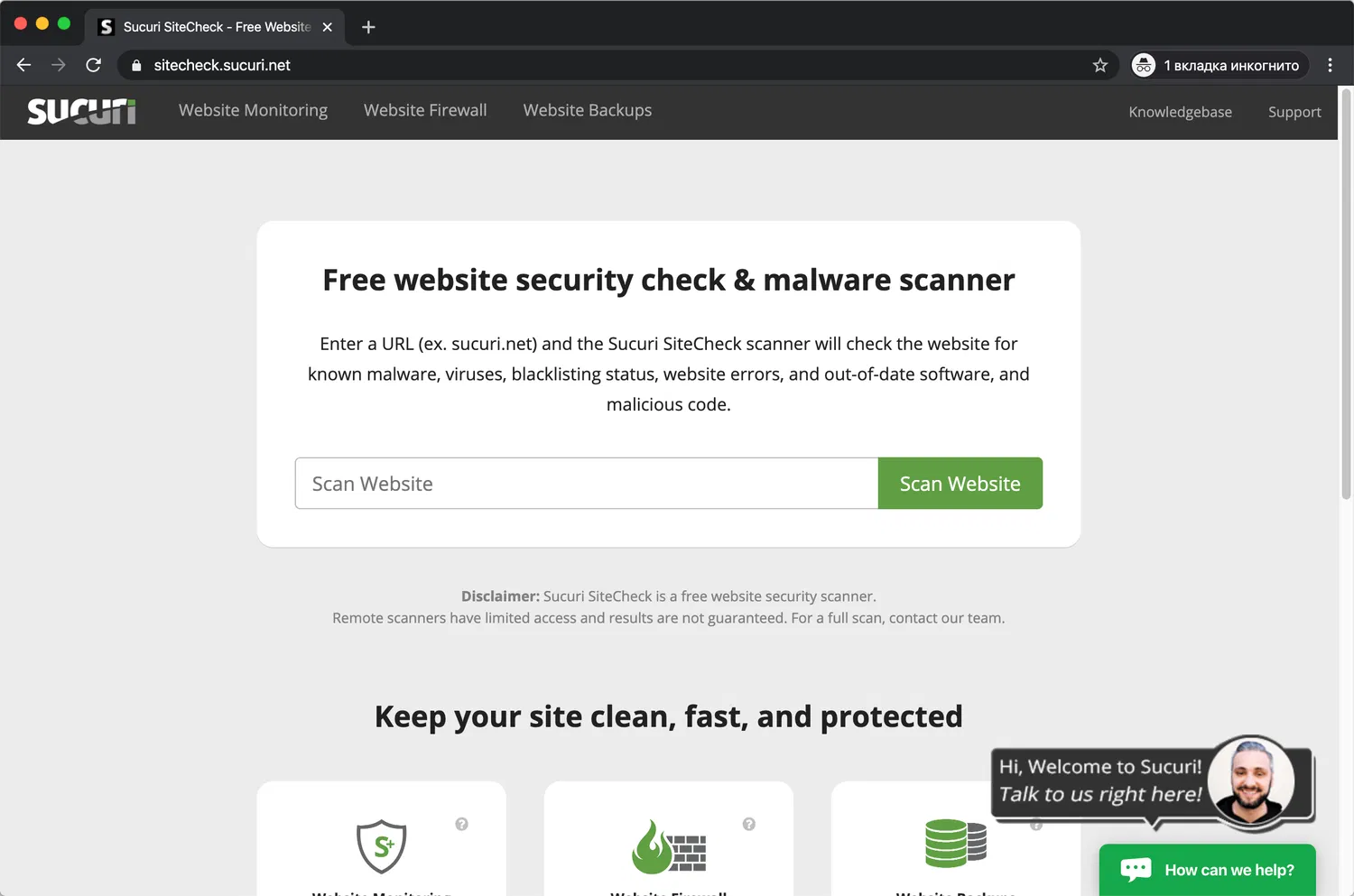 Sucuri Security Scanner