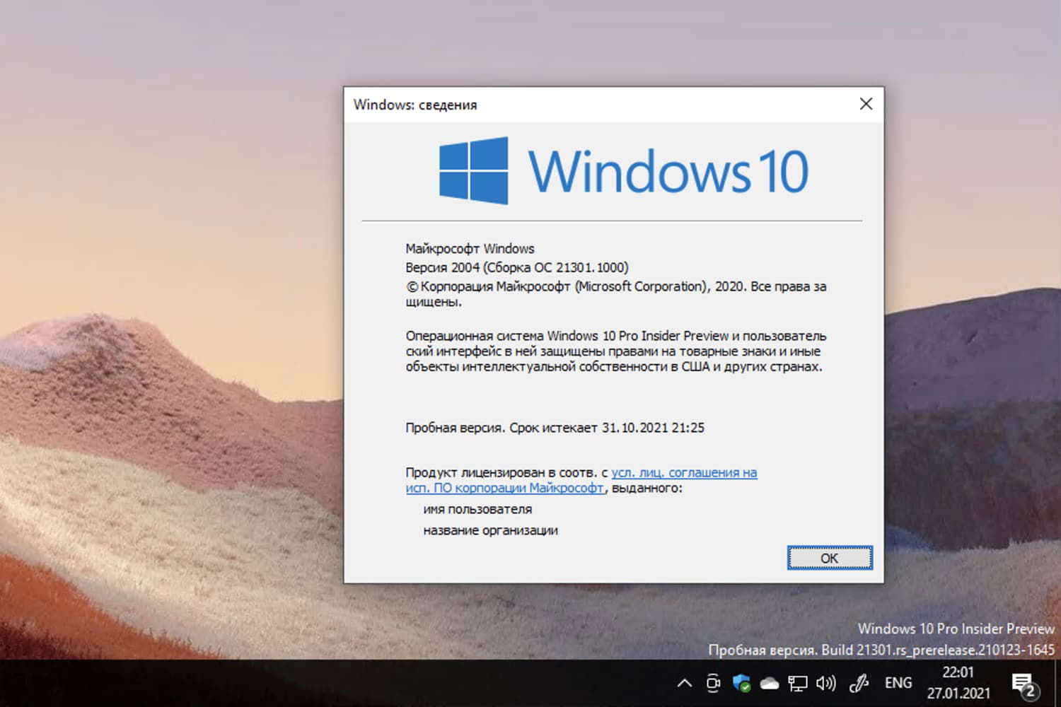 Windows 10 Insider Preview build 21301.1000, ������ 2004
