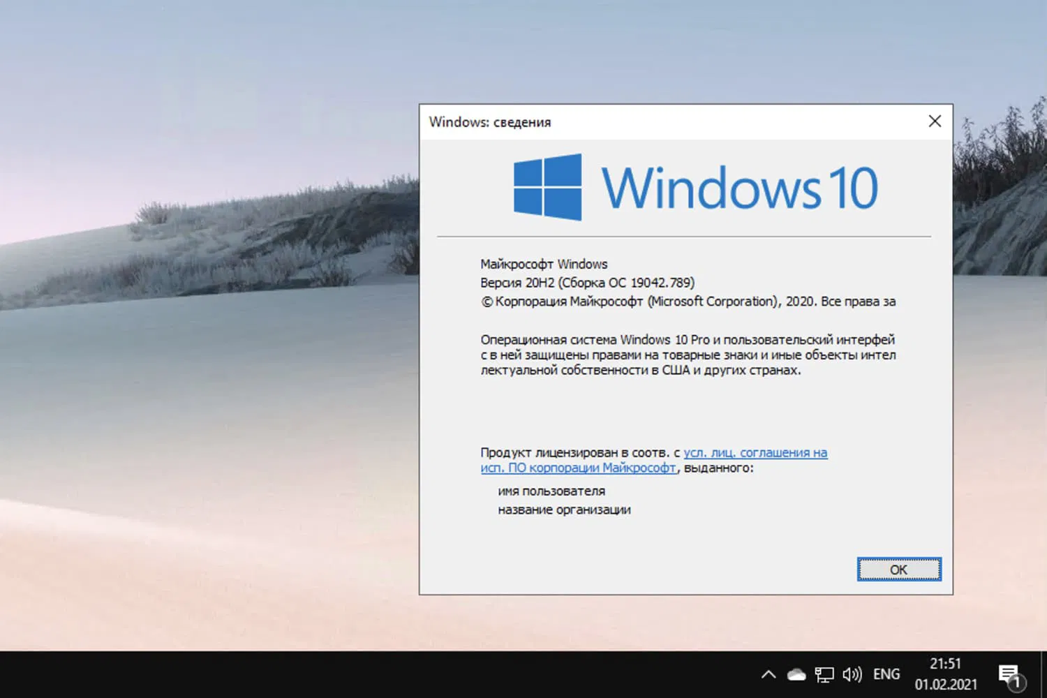 Windows 10 Build 19042.789, ������ 20H2