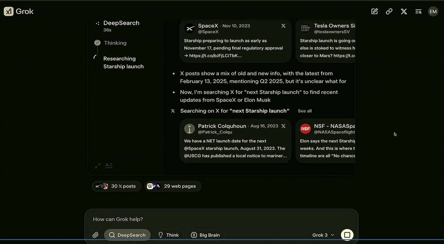 Grok 3 в работе