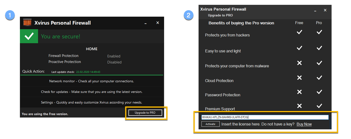 ���������� �������� Xvirus Personal Firewall PRO