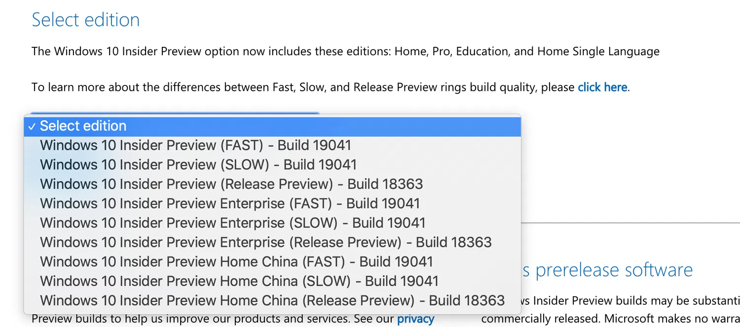 ������� Windows 10 Insider Preview