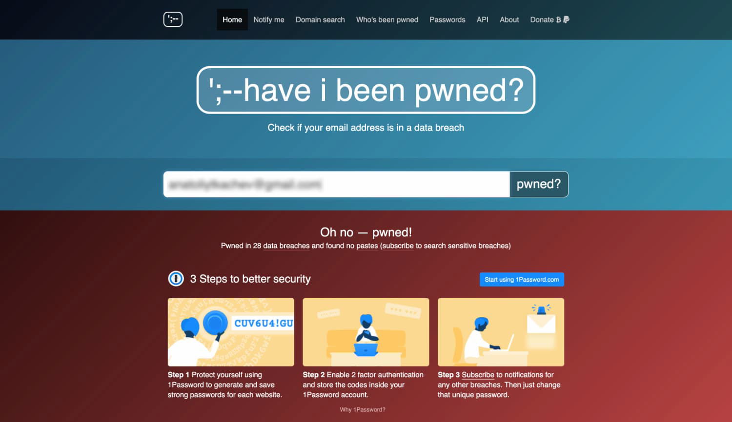 Have I Been Pwned