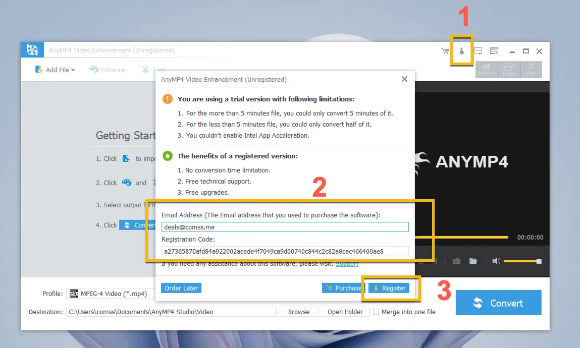 ���������� �������� AnyMP4 Video Enhancement