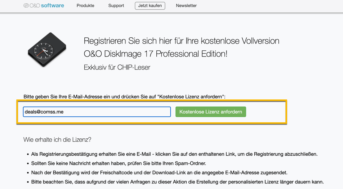 Бесплатная лицензия O&O DiskImage 17 Pro