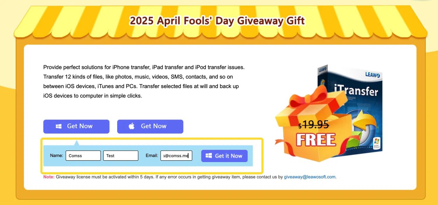 Leawo iTransfer ��� Windows  � ���������� �������� �� 1 ���