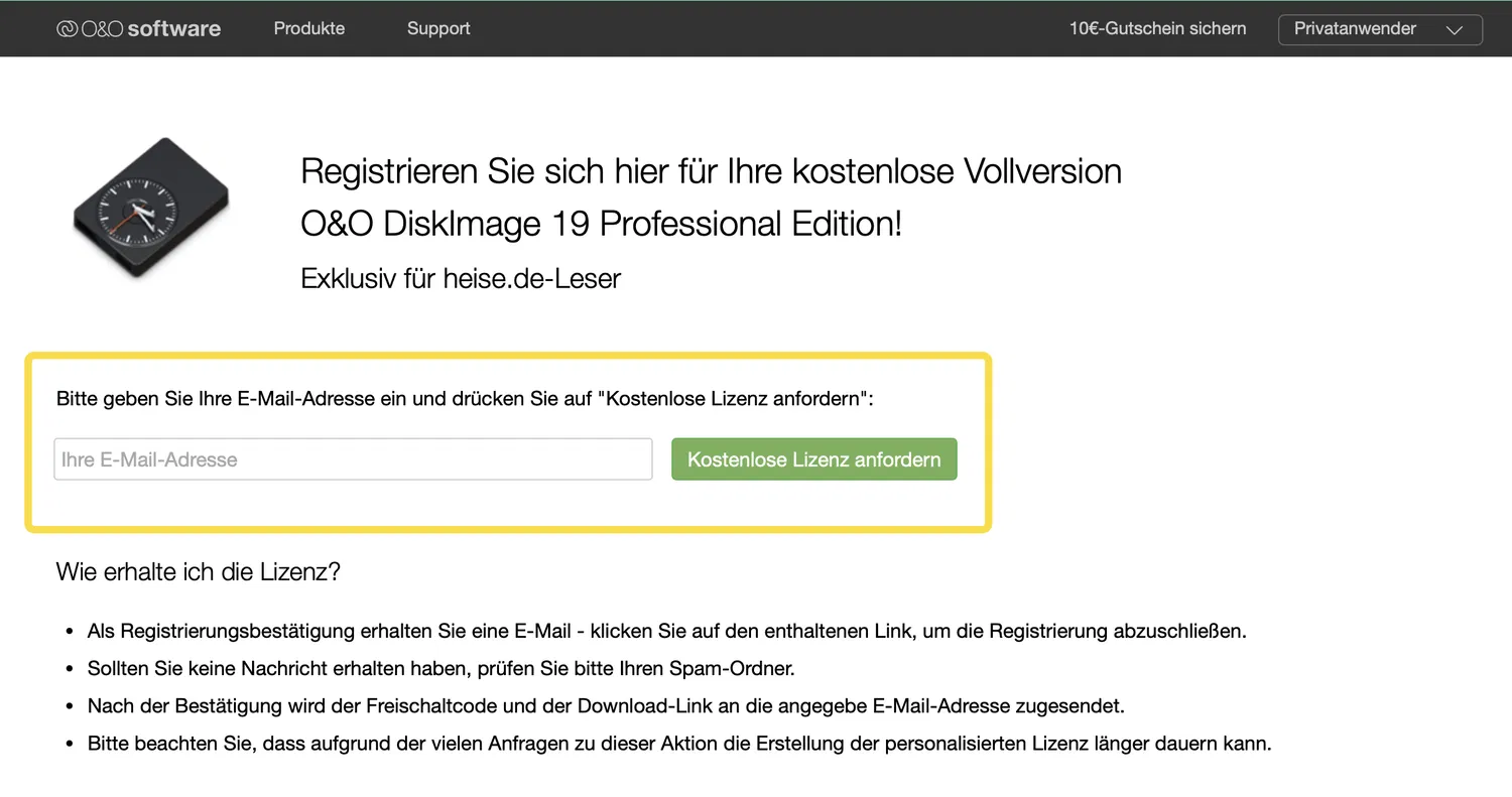 ���������� �������� O&O DiskImage 19 Pro