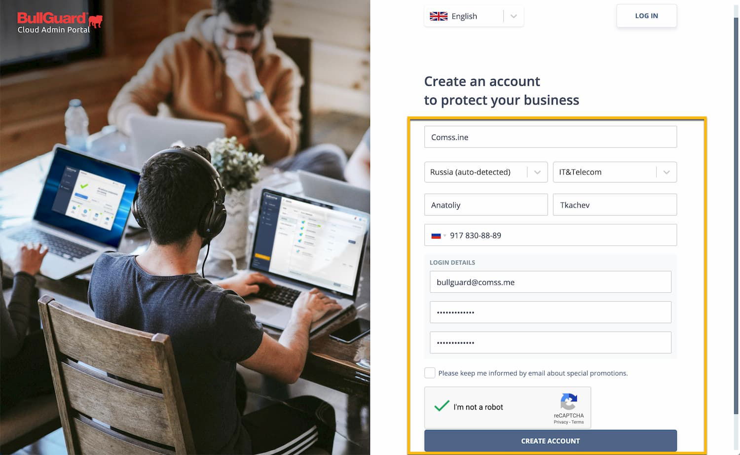 BullGuard Small Office Security �� 3 ������ ���������