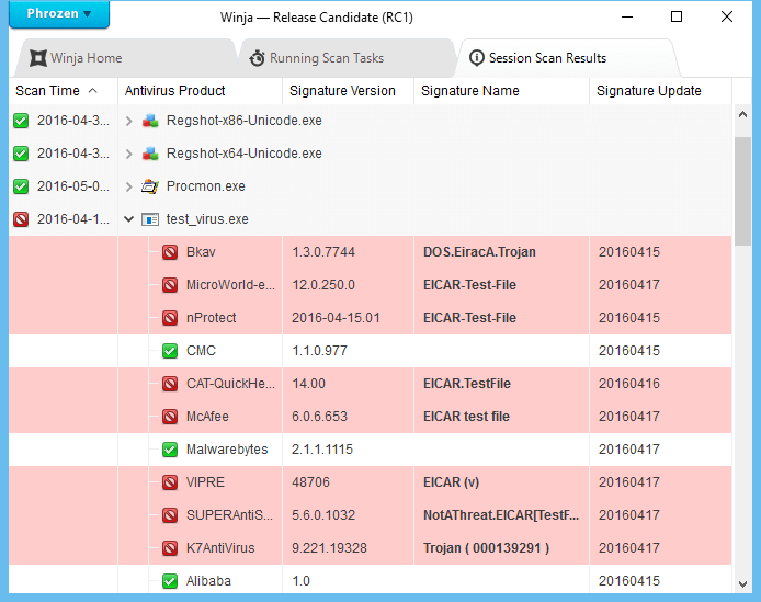 Winja Virustotal Uploader: ���������� ��������