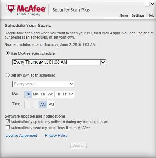 McAfee Security Scan Plus