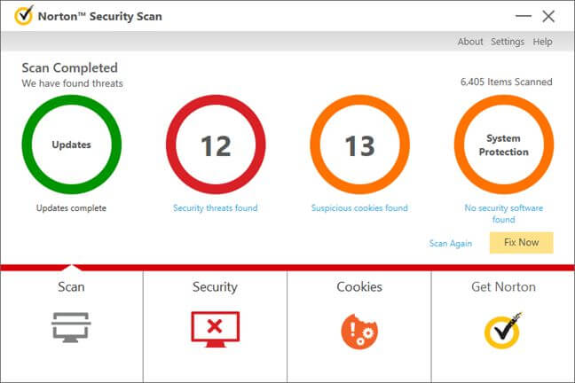 Norton Security Scan