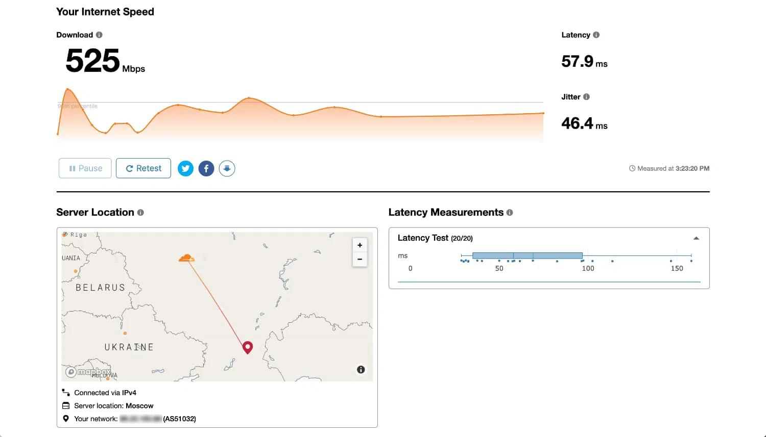Cloudflare Speed Test