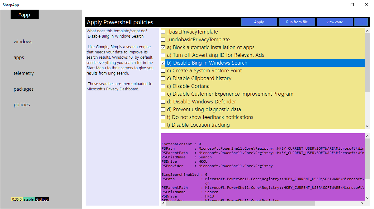 SharpApp для Windows 10