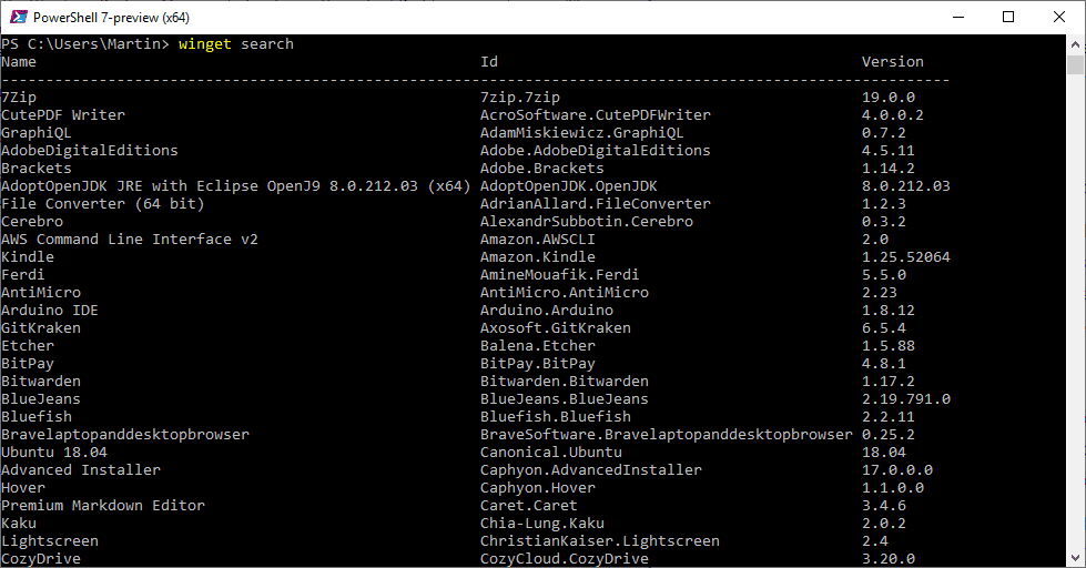����� Windows Package Manager