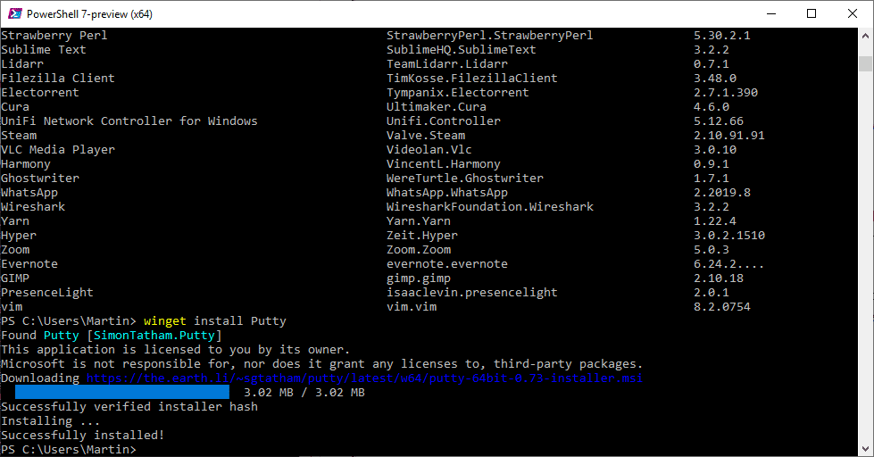 ����� Windows Package Manager
