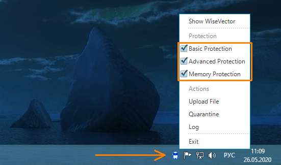 ��� �������� ���� ��� ����� � ���������� ���������� WiseVector StopX