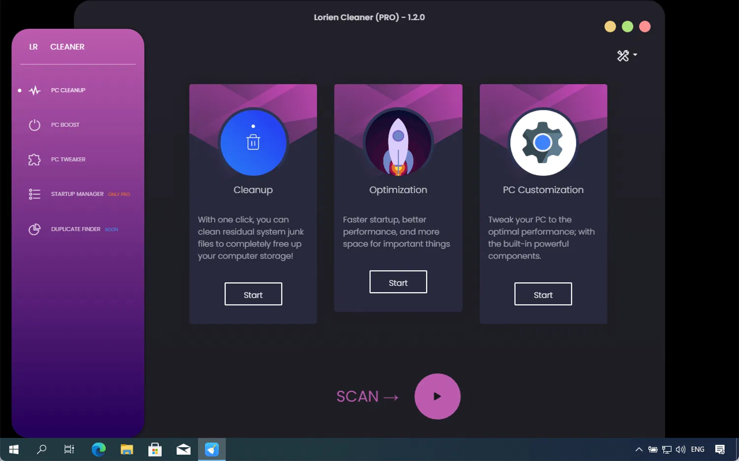 ���������� �������� Lorien Cleaner PRO