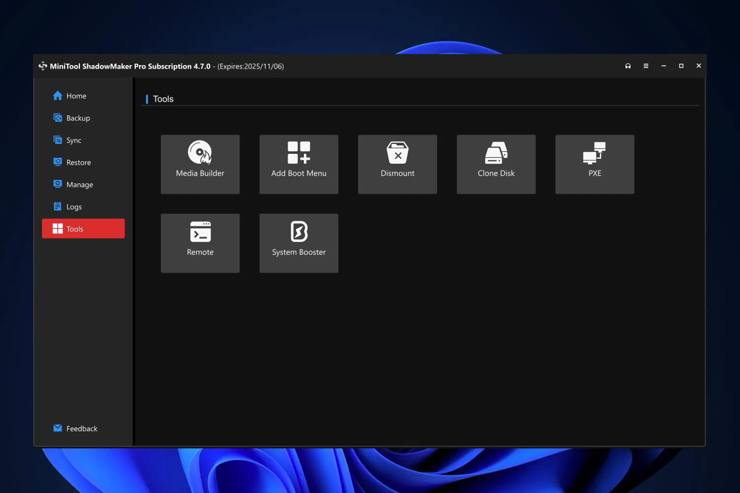 ���������� �������� MiniTool ShadowMaker Pro