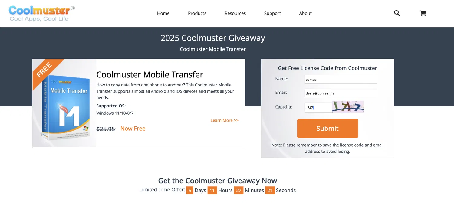 ���������� �������� Coolmuster Mobile Transfer  ��� Windows