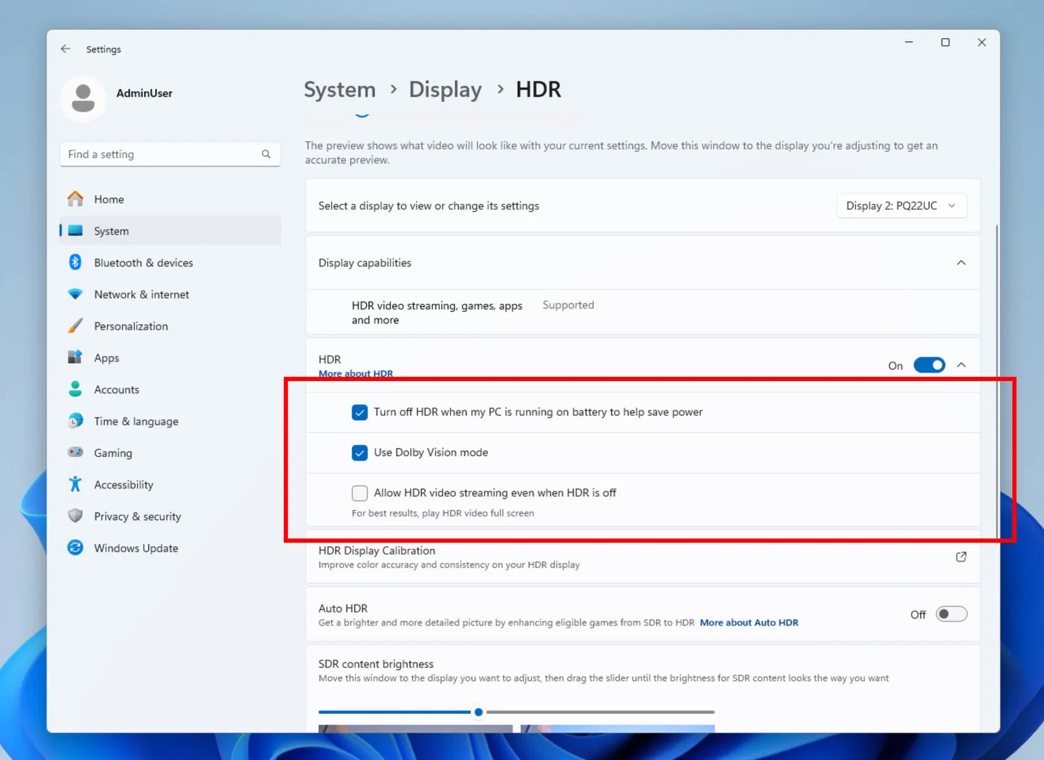 ����� ��������� HDR, ���������� ������� ������.