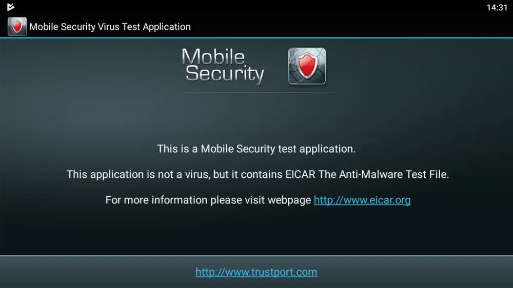 Mobile Security Virus Test �� Trustport