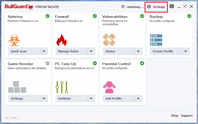 ������� ���� BullGuard