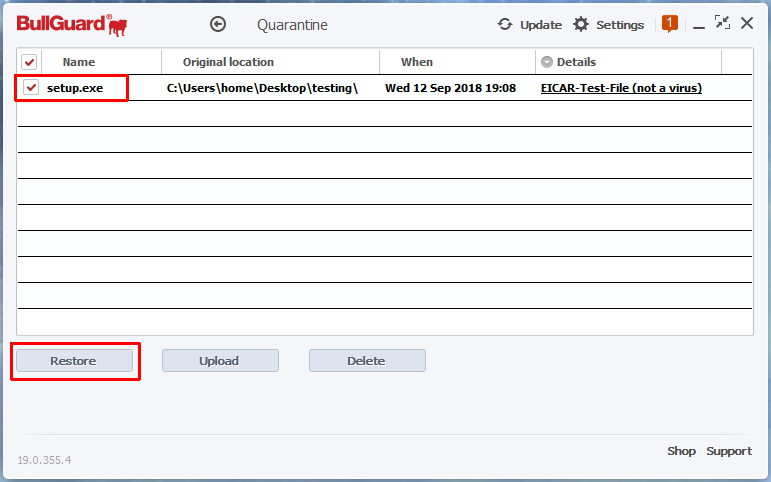 �������������� ����� �� ��������� Bullguard