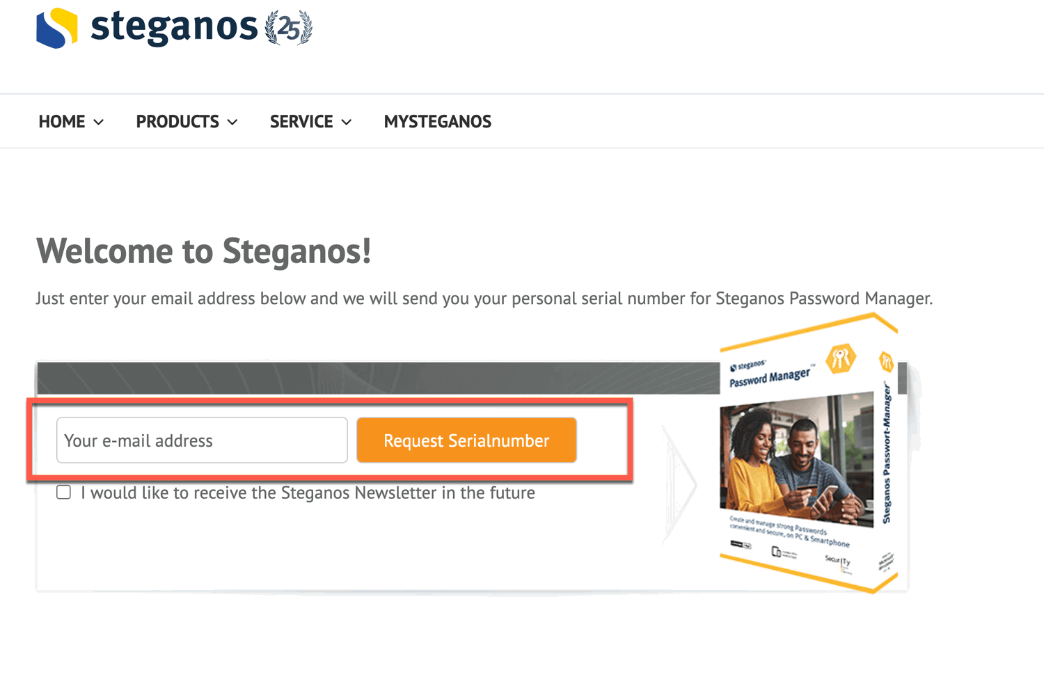 ���������� �������� Steganos Password Manager