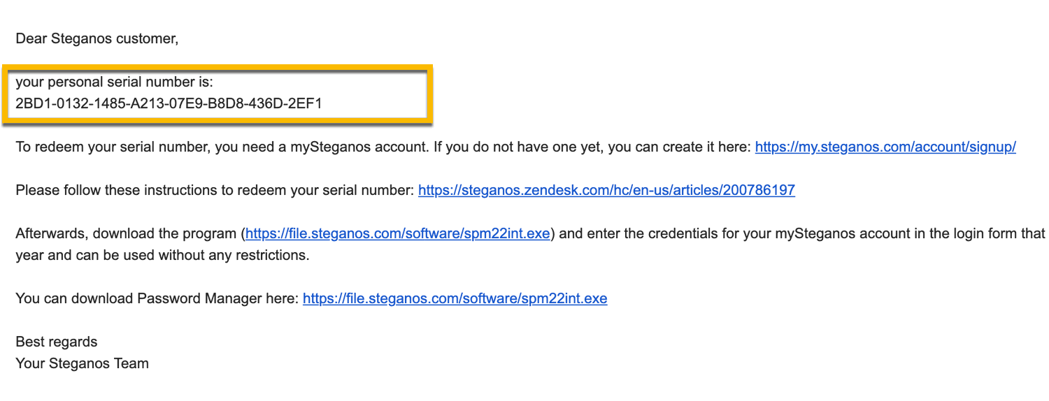 ���������� �������� Steganos Password Manager