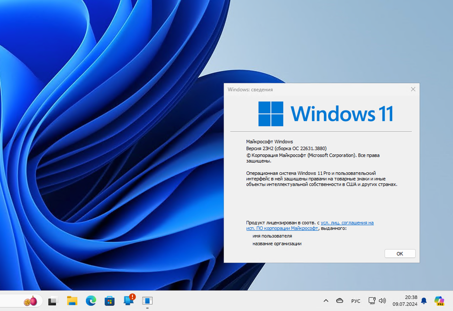Windows 11, ������ 23H2 (������ �� 22631.3880)