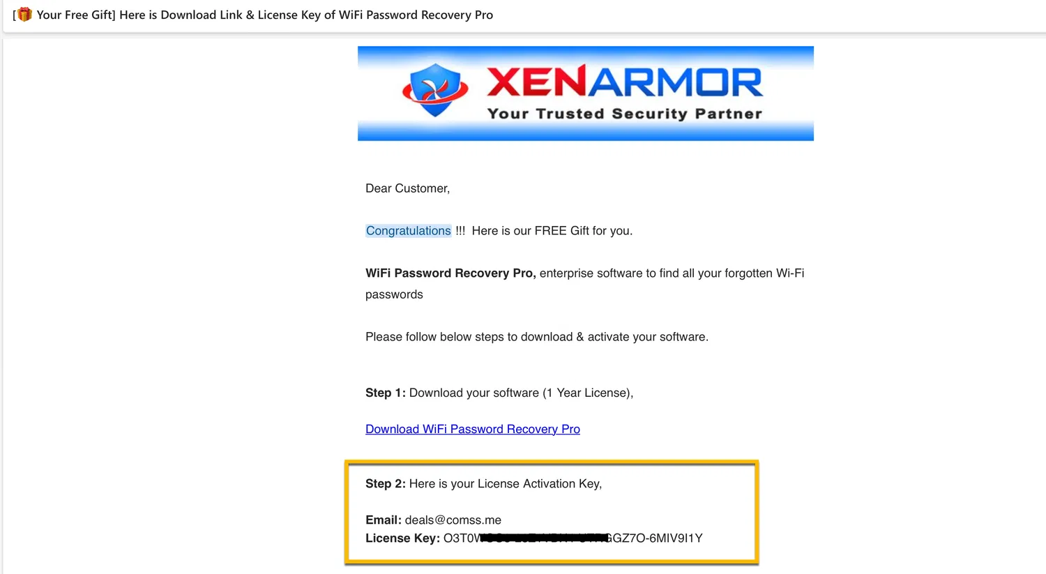 XenArmor WiFi Password Recovery Pro – бесплатная лицензия на 1 год