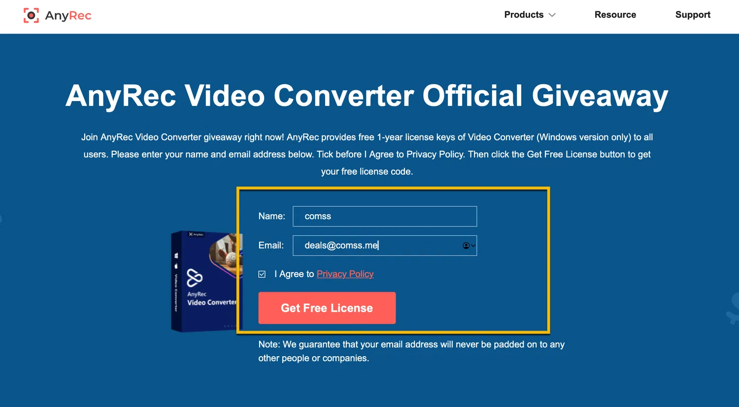 ���������� �������� AnyRec Video Converter ��� Windows