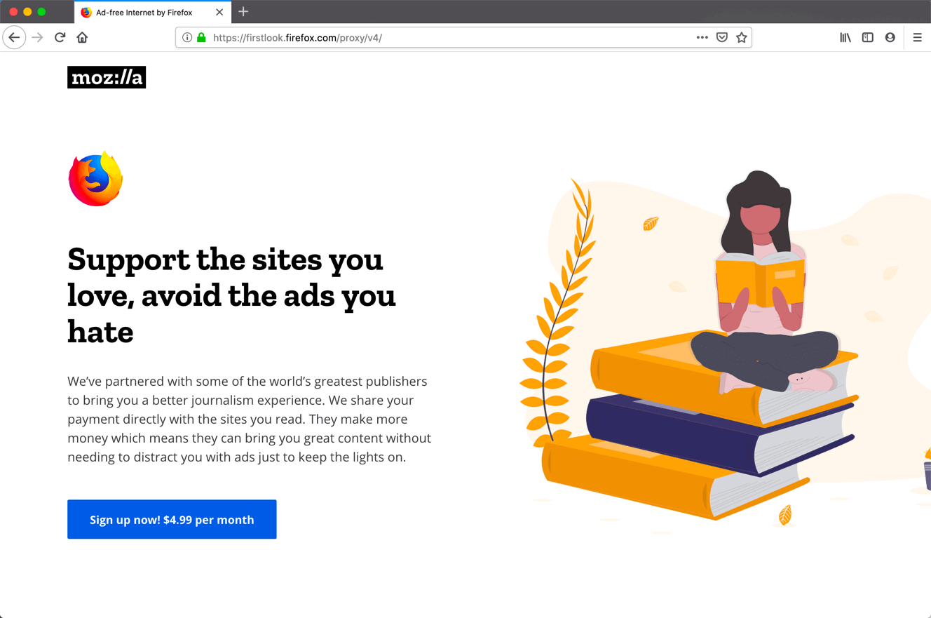 Ad-free Internet by Firefox