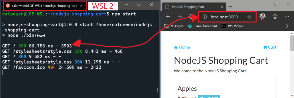 ��������� ���������� Windows ��� Linux (WSL)