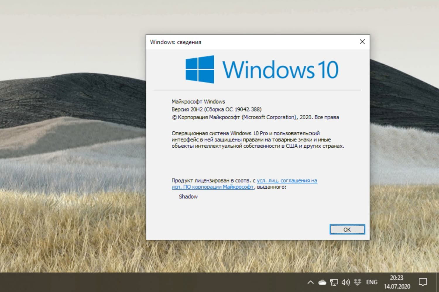 Windows 10 build 19042.388, ������ 20H2