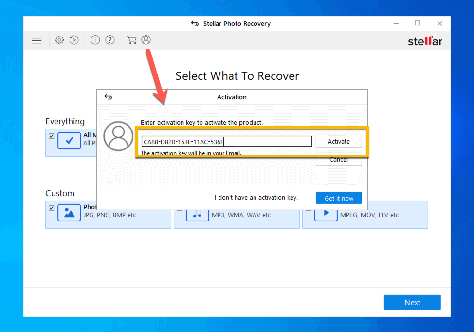 Бесплатная лицензия Stellar Photo Recovery Standard